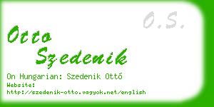 otto szedenik business card