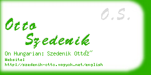 otto szedenik business card